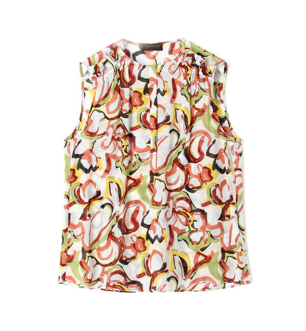 TOMORROWLAND collection「アドフラワープリント ギャザーフリルブラウス」|シャツ・ブラウス|