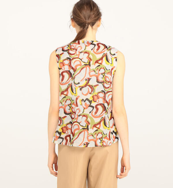 TOMORROWLAND collection「アドフラワープリント ギャザーフリルブラウス」|シャツ・ブラウス|