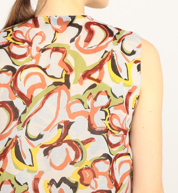 TOMORROWLAND collection「アドフラワープリント ギャザーフリルブラウス」|シャツ・ブラウス|