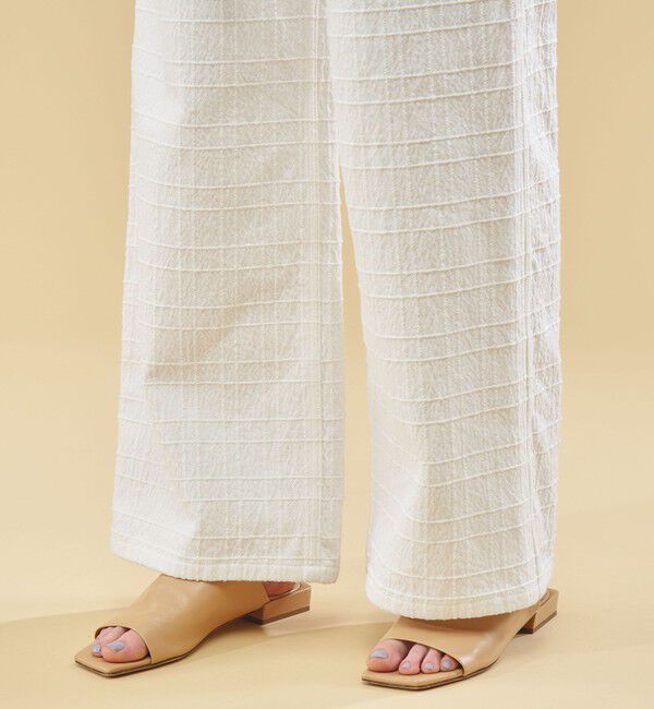 DES PRES「ウィンドウペンストレッチデニム ベルテッドパンツ」|デニム|