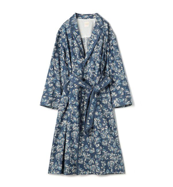 SOULEIADO「コットンプリントローブコート」|その他|62 ライトブルー系