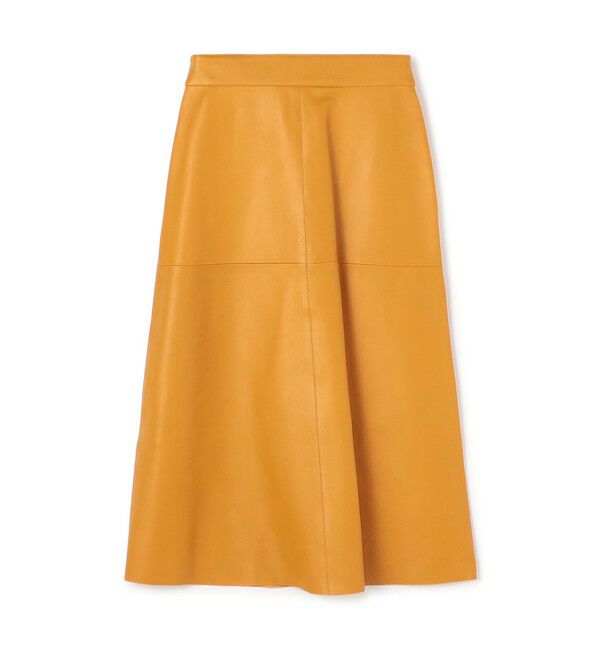 TOMORROWLAND BUYING WEAR「【別注】CINQUANTA ナッパレザースカート」|台形|25 イエロー