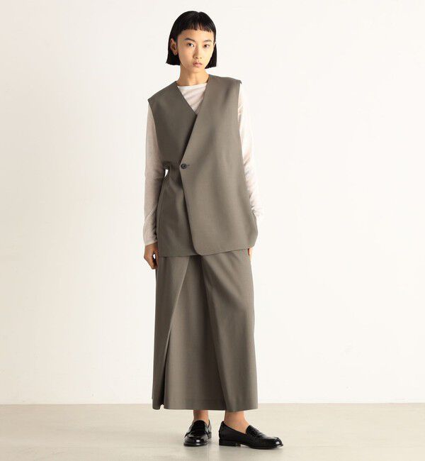 Edition「トロピカルウール ラップロングスカート」|スカート|