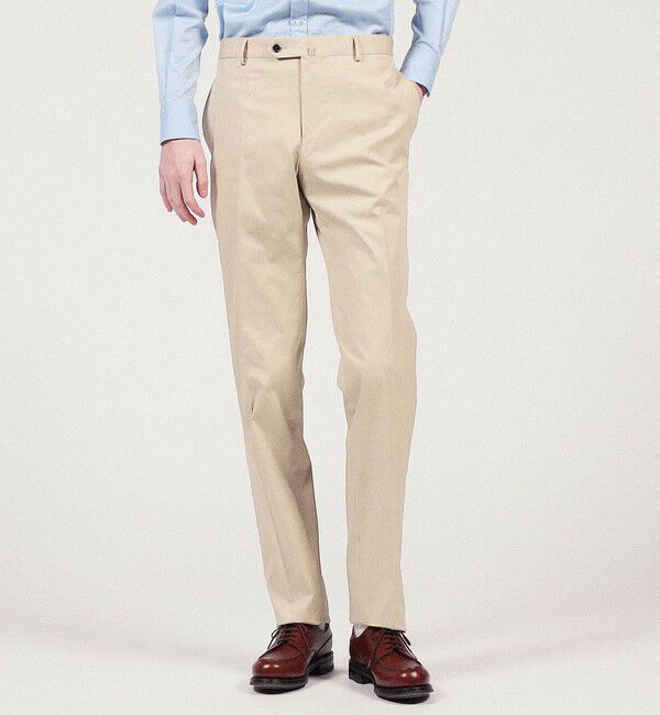 TOMORROWLAND MENS「コットンポリエステル ノープリーツスリムスラックス」|スラックス|