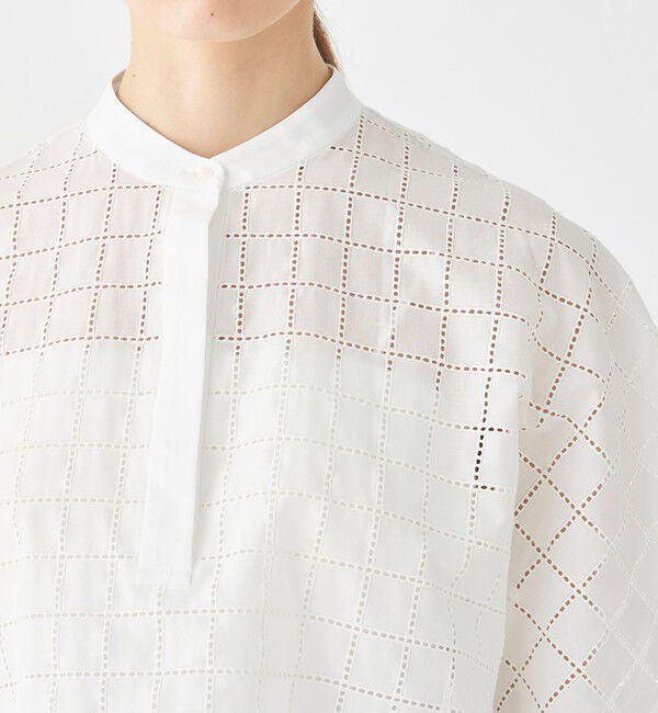 TOMORROWLAND collection「スクエアーエンブロイダリー ハーフスリーブブラウス」|シャツ・ブラウス|