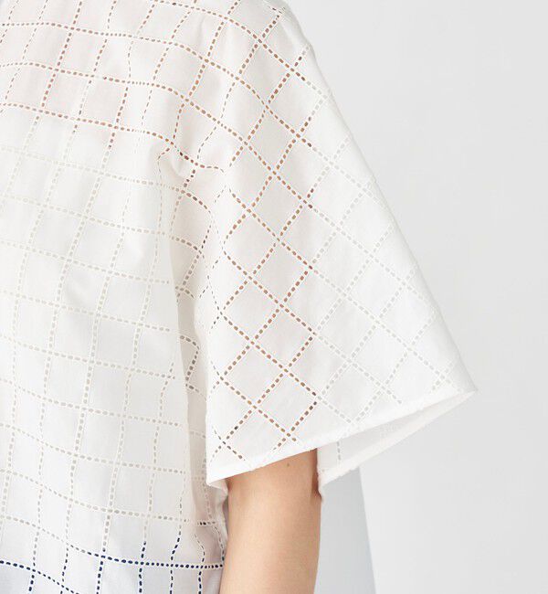 TOMORROWLAND collection「スクエアーエンブロイダリー ハーフスリーブブラウス」|シャツ・ブラウス|