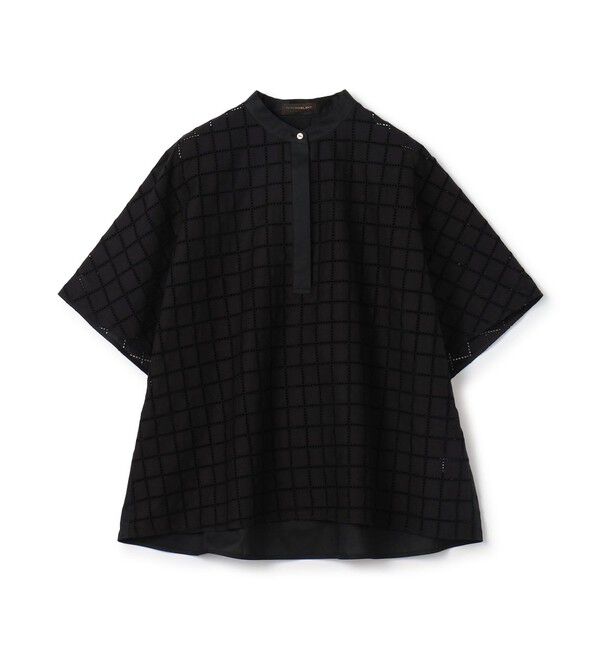 TOMORROWLAND collection「スクエアーエンブロイダリー ハーフスリーブブラウス」|シャツ・ブラウス|19 ブラック