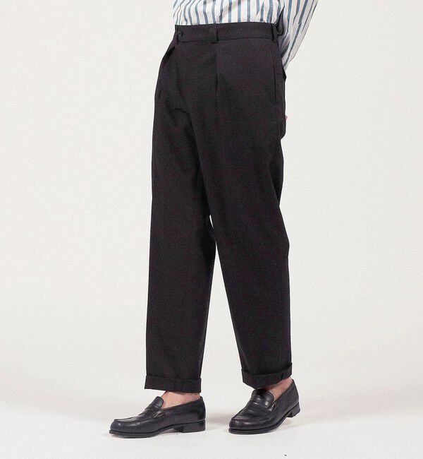 TOMORROWLAND MENS「60/2コットン イン1プリーツスラックス」|スラックス|