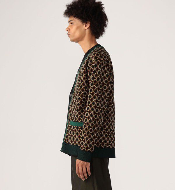CABaN「CABaN クロスタイルジャカード Vネックカーディガン」|カーディガン|
