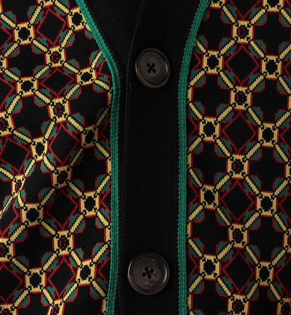 CABaN「CABaN クロスタイルジャカード Vネックカーディガン」|カーディガン|