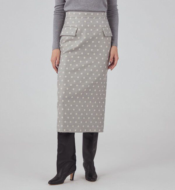 TOMORROWLAND collection「サキソニードットジャカード タイトストレートスカート」|タイト|