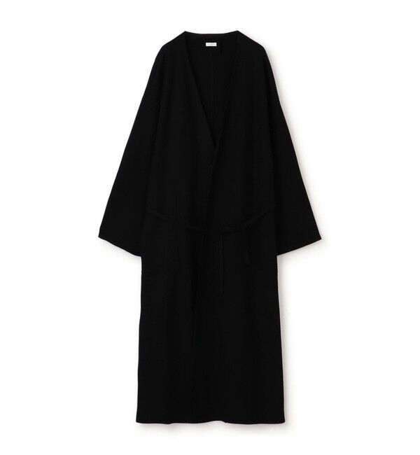 GALERIE VIE「ミルドスムース カラーレスコート」|ノーカラーコート|19 ブラック