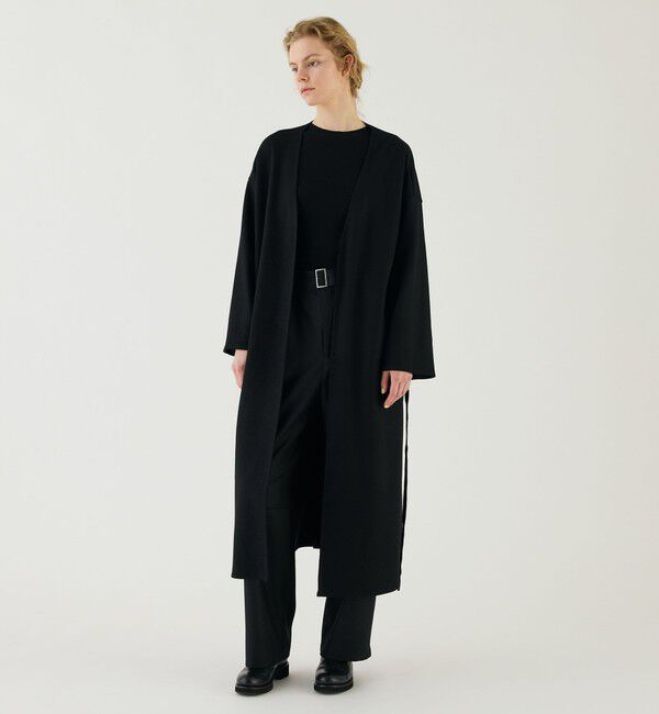 GALERIE VIE「ミルドスムース カラーレスコート」|ノーカラーコート|