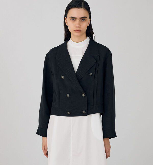 DES PRES「ドットジャカード ショートブルゾン」|ブルゾン・スタジャン|