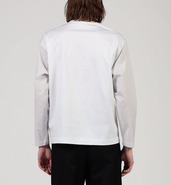 TOMORROWLAND MENS「コットン シャツコンビ クルーネックプルオーバー」|Tシャツ・カットソー|