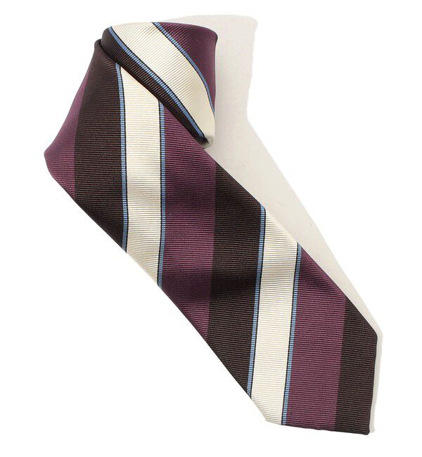 TOMORROWLAND GOODS「TOMORROWLAND シルク レジメンタルネクタイ」|ネクタイ・蝶ネクタイ|46 ブラウン系