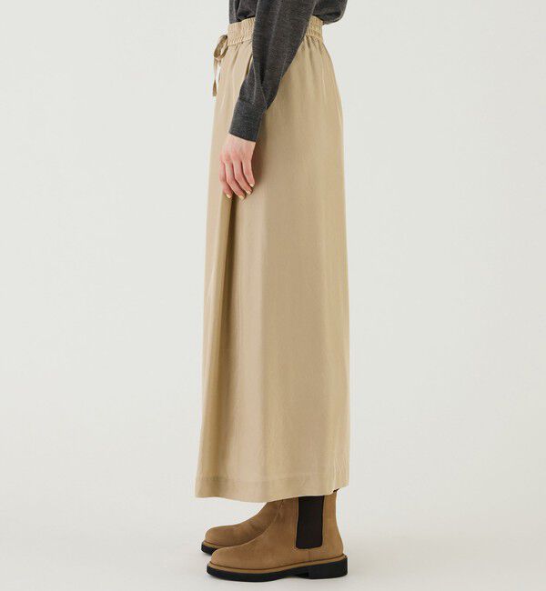 GALERIE VIE「フェブリルシルク サイドタックマキシスカート」|フレア|