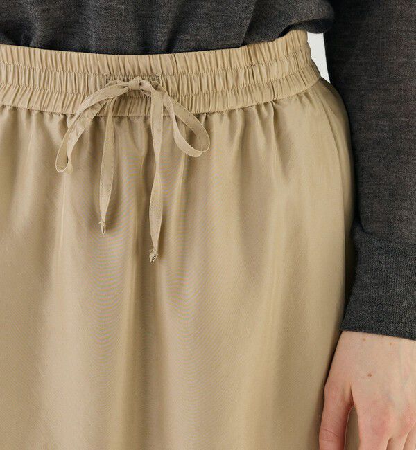 GALERIE VIE「フェブリルシルク サイドタックマキシスカート」|フレア|