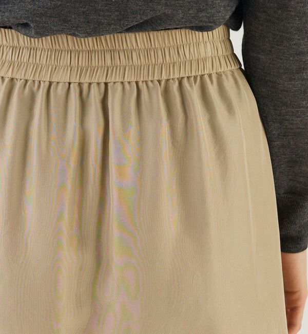 GALERIE VIE「フェブリルシルク サイドタックマキシスカート」|フレア|