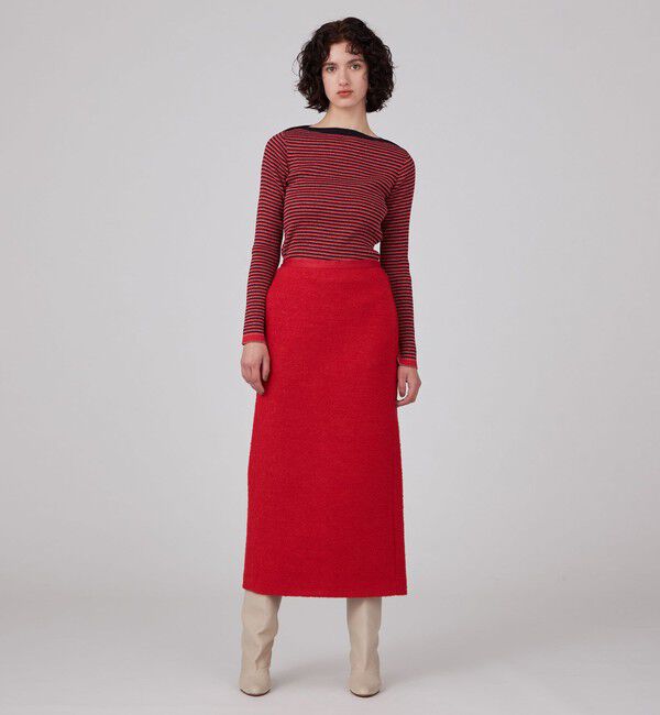 MACPHEE「ブークレーボンディング Iラインロングスカート」|タイト|