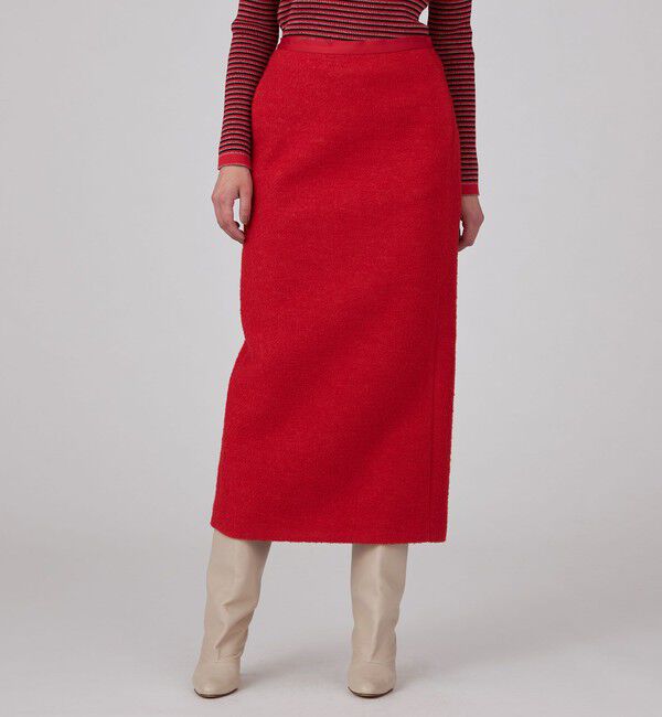 MACPHEE「ブークレーボンディング Iラインロングスカート」|タイト|