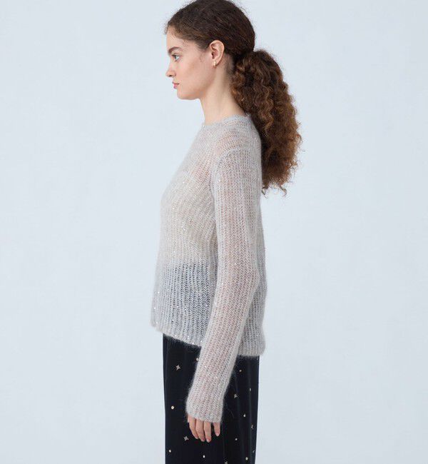 Ballsey「ラメスパンコールモヘヤ クルーネックプルオーバー」|ニット・セーター|