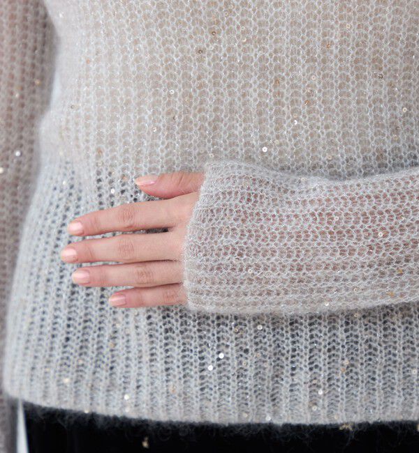 Ballsey「ラメスパンコールモヘヤ クルーネックプルオーバー」|ニット・セーター|