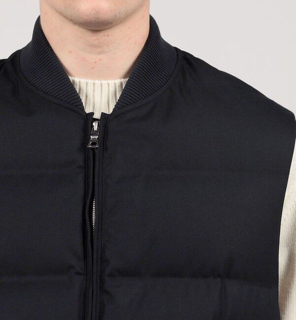 TOMORROWLAND MENS「ウールシルクツイル ダウンベスト」|ダウンベスト・ベスト|