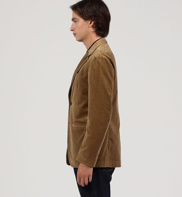 TOMORROWLAND MENS「ウォッシュドベルベット シングルブレステッド 2Bジャケット PONTOGLIO」|テーラードジャケット|