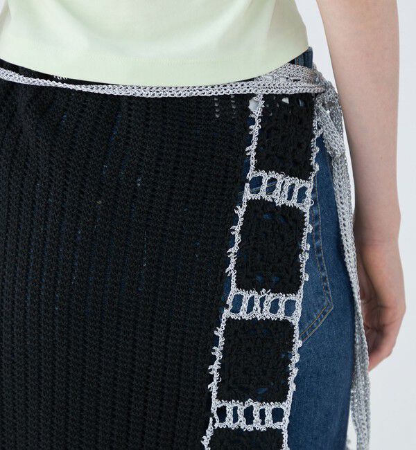 MACPHEE「ギマクロシェ ラップスカート」|スカート|