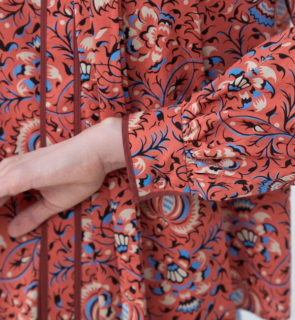 SOULEIADO「コットンローンプリント ボウタイブラウス」|シャツ・ブラウス|