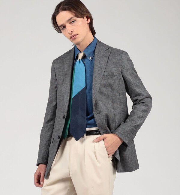 TOMORROWLAND MENS「ウールシルクリネン シングルブレステッド 2Bジャケット SUMMER TIME  LORO PIANA」|テーラードジャケット|