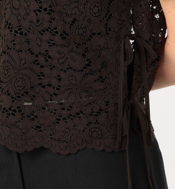 TOMORROWLAND GOODS「BAUM UND PFERDGARTEN MIAH ハーフスリーブレースシャツ」|シャツ・ブラウス|