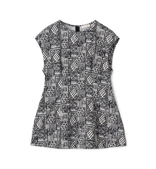 DES PRES「パッチワークレースプリント シェイプブラウス」|シャツ・ブラウス|18 ブラック系