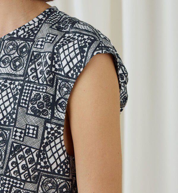 DES PRES「パッチワークレースプリント シェイプブラウス」|シャツ・ブラウス|