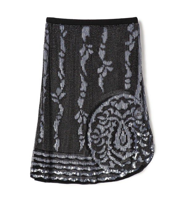 TOMORROWLAND BUYING WEAR「BODE スパンコールエンブロイダリー アシンメトリースカート」|スカート|18 ブラック系