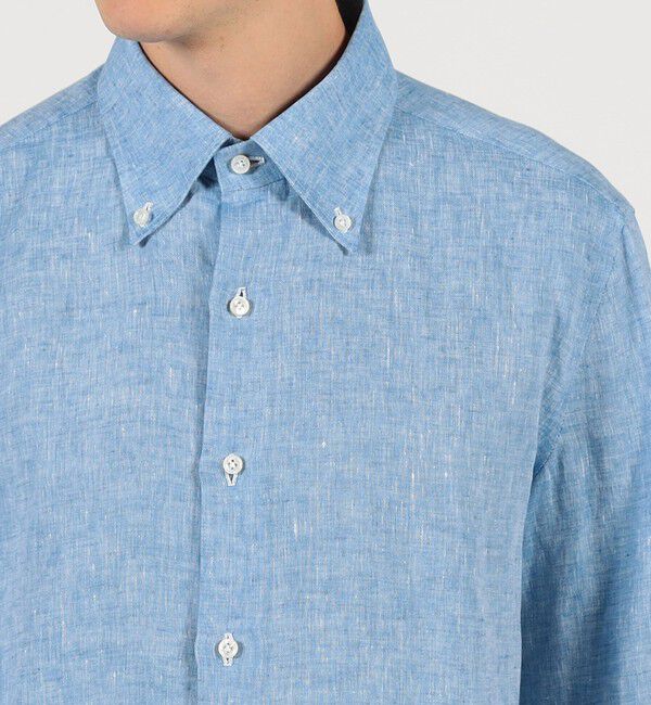 TOMORROWLAND MENS「【別注】LUIGI BORRELLI GABLE リネン ボタンダウンシャツ」|シャツ・ブラウス|