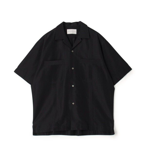 TOMORROWLAND MENS「コットンシルク オープンカラー ダブルポケット ハーフスリーブシャツ」|シャツ・ブラウス|69 ネイビー
