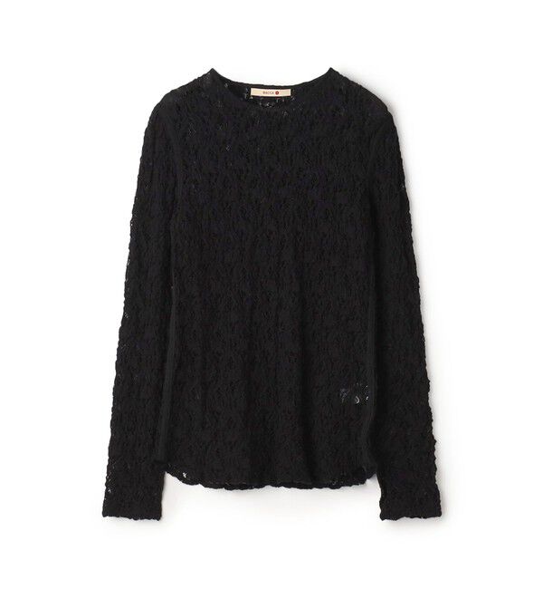 BACCA「ストレッチレース ロングスリーブプルオーバー」|Tシャツ・カットソー|19 ブラック