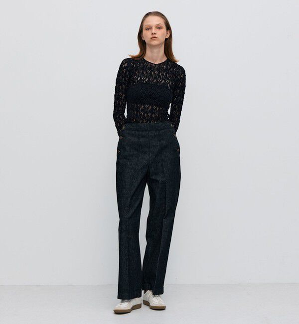 BACCA「ストレッチレース ロングスリーブプルオーバー」|Tシャツ・カットソー|