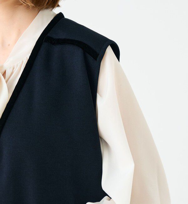 Ballsey「ミラノリブ Vネックジレ」|ベスト・ジレ|