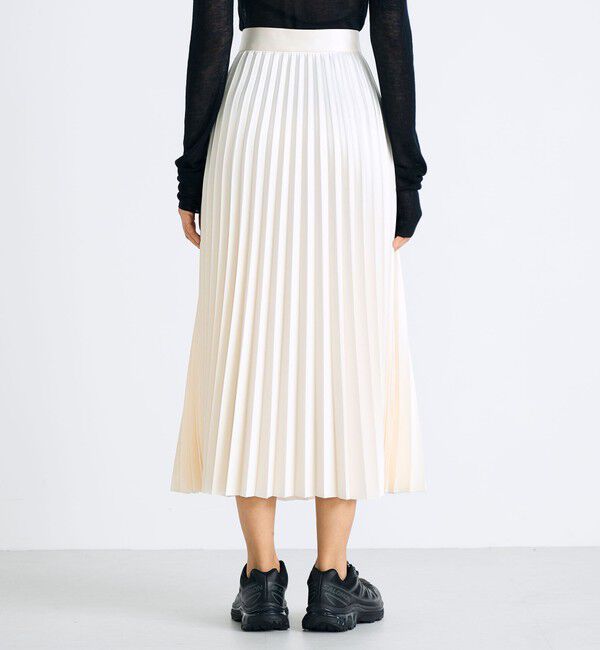 Edition「エンボスサテン プリーツスカート」|スカート|
