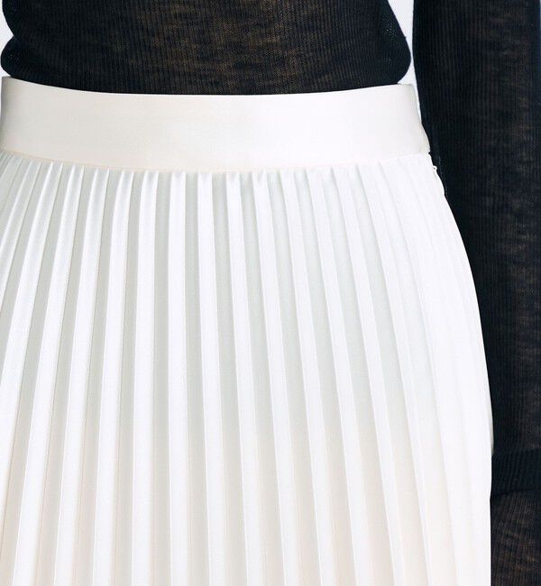 Edition「エンボスサテン プリーツスカート」|スカート|