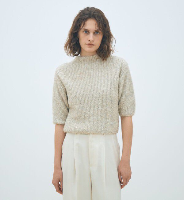 MACPHEE「ルレックスシェニール ハーフスリーブプルオーバー」|ニット・セーター|