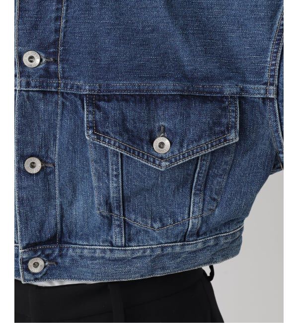 「KURO SELVEDGE CROPPED TRUCKER JACKET 964178：デニムジャケット」|デニムジャケット|
