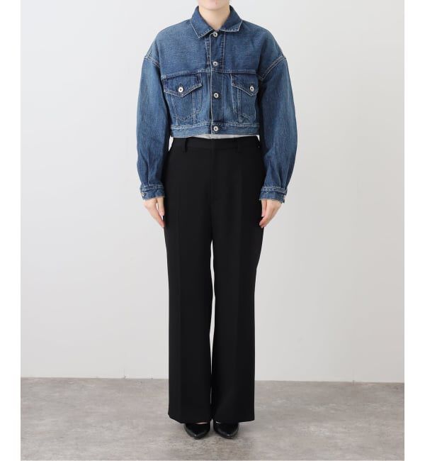 「KURO SELVEDGE CROPPED TRUCKER JACKET 964178：デニムジャケット」|デニムジャケット|