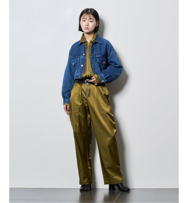  「KURO SELVEDGE CROPPED TRUCKER JACKET 964178：デニムジャケット」|デニムジャケット|