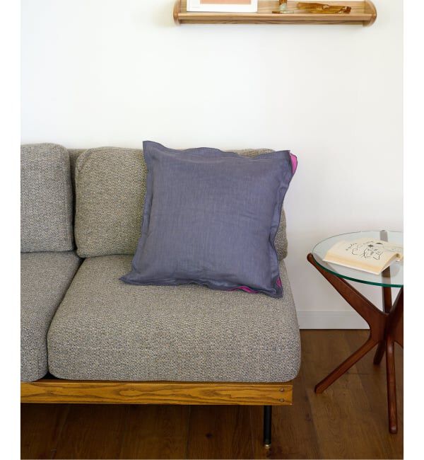 journal standard Furniture「LINEN MIX CUSHION　クッションカバー 45cm」|クッション・クッションカバー|ネイビー