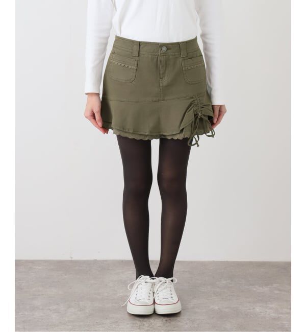 JOINT WORKS「GUESS/ゲス GO CARGO LACE SKIRT POCKETS」|スカート|カーキ