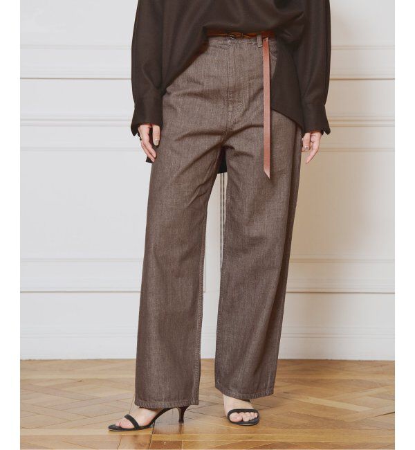 IENA LA BOUCLE「IENA LA BOUCLE ストレートカラーデニムパンツ」|デニム|